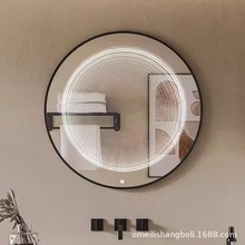 批发时空隧道镜LED洗手台智能化妆装饰镜创意设计发光深渊浴室镜