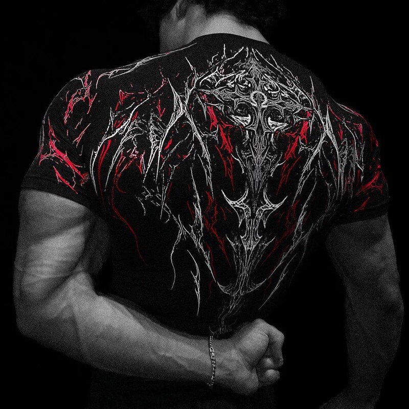 Breathedivinity2026 New Venom Dragon Slayer Men's Fitness Clothing Short-Sleeved Sports Quick-Drying Tight T-Shirt