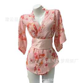灌云县情趣内衣性感睡衣透视深V二次元开襟日系和服套装欧美001