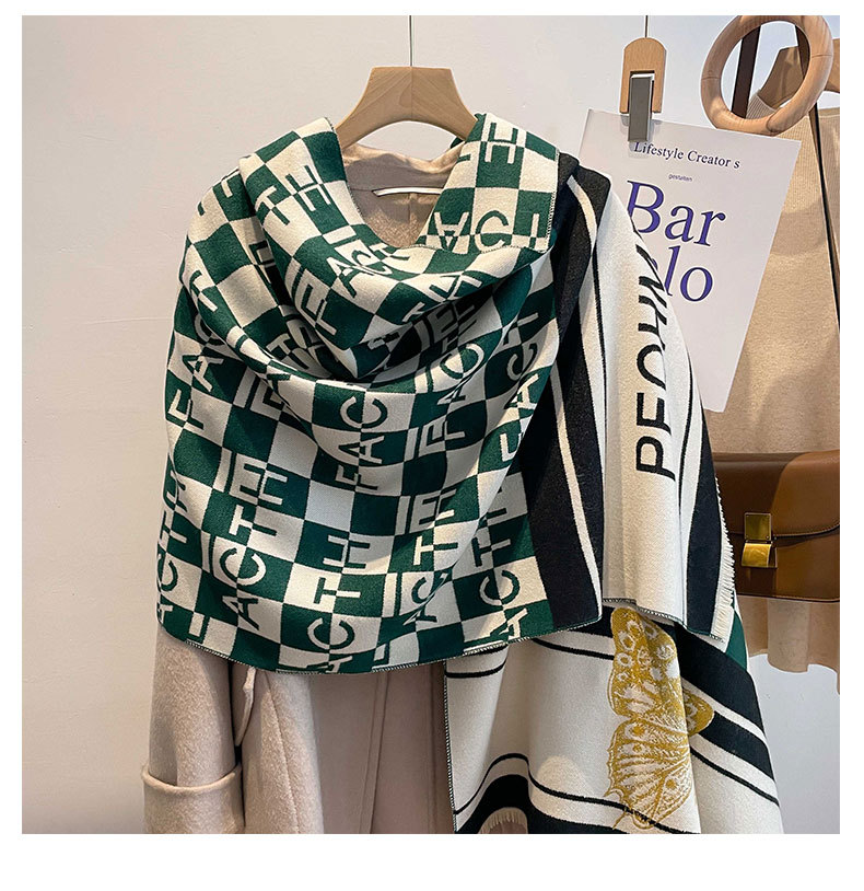 2022 herbst und Winter Neue Stil Brief Imitation Kaschmir Schal frauen Klimaanlage Schal Mode Temperament Dick_voghion.com