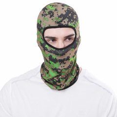 Amazon sun protection ice silk hood outdoor riding motorcycle mask dustproof breathable camouflage hood face hoodie