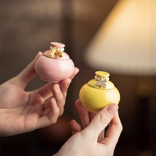 源头工厂古法香膏陶瓷密封罐带珍珠小滴流草本温和香膏留香批发