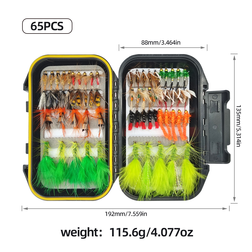 Señuelo de pesca con mosca simulada, juego completo de anzuelos flotantes, cebo de pesca biónico, anzuelo de cebo suave para lanzar.