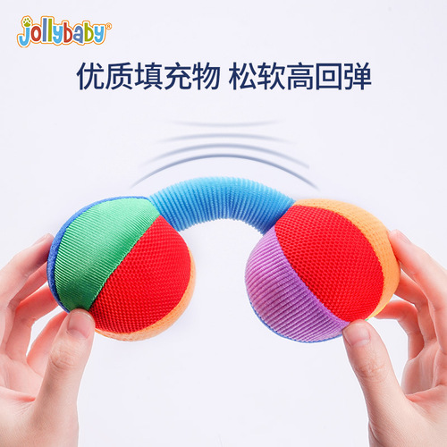 Jollybaby baby training grab rattle baby exercise dumbbell barbell soothing newborn early education toy