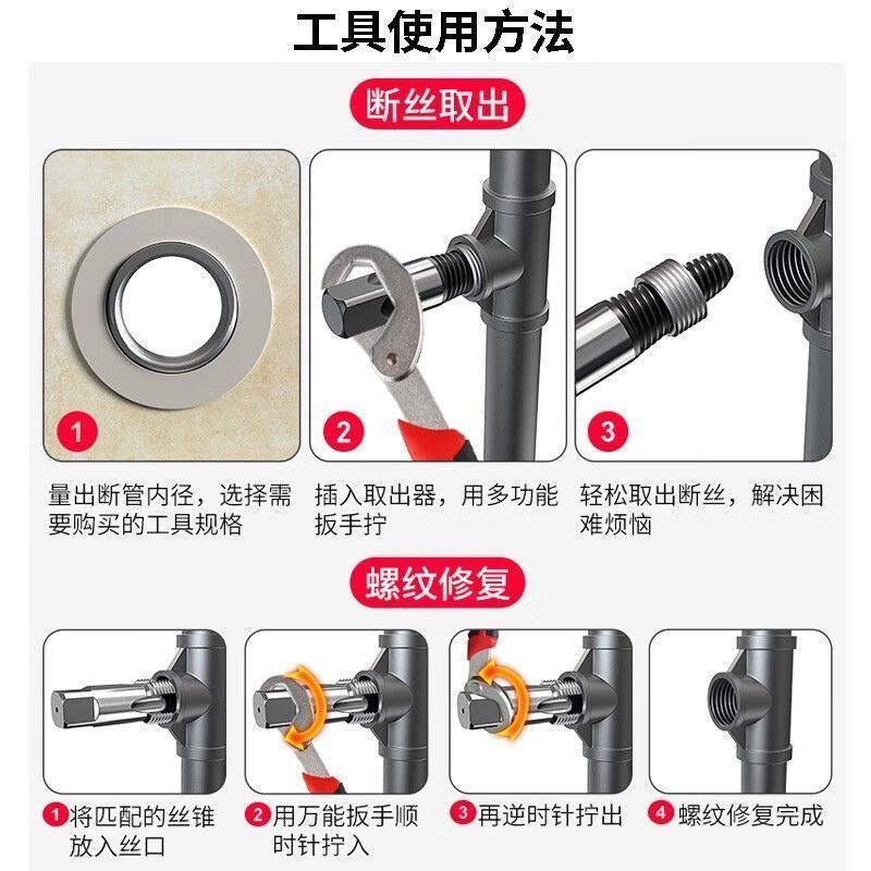 蛇口断線取り出し器角弁断頭ねじ取り器水管滑線断管タップ取り断線工具|undefined