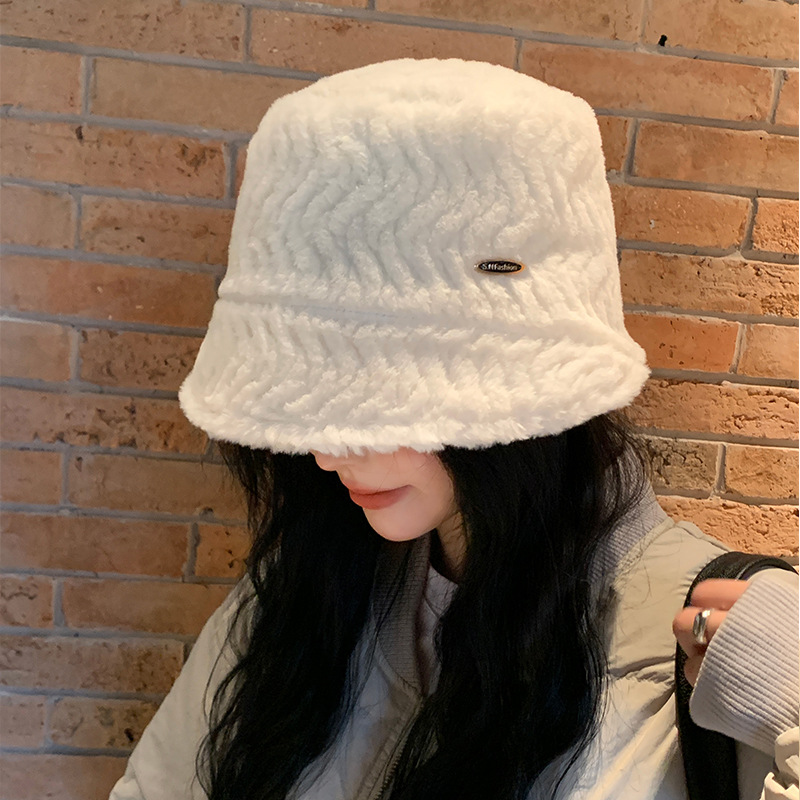 Nuovo cappello a secchiello piccolo caldo in peluche per l'autunno e l'inverno, per il tempo libero all'aperto, per il turismo, per mostrare il viso_voghion.com