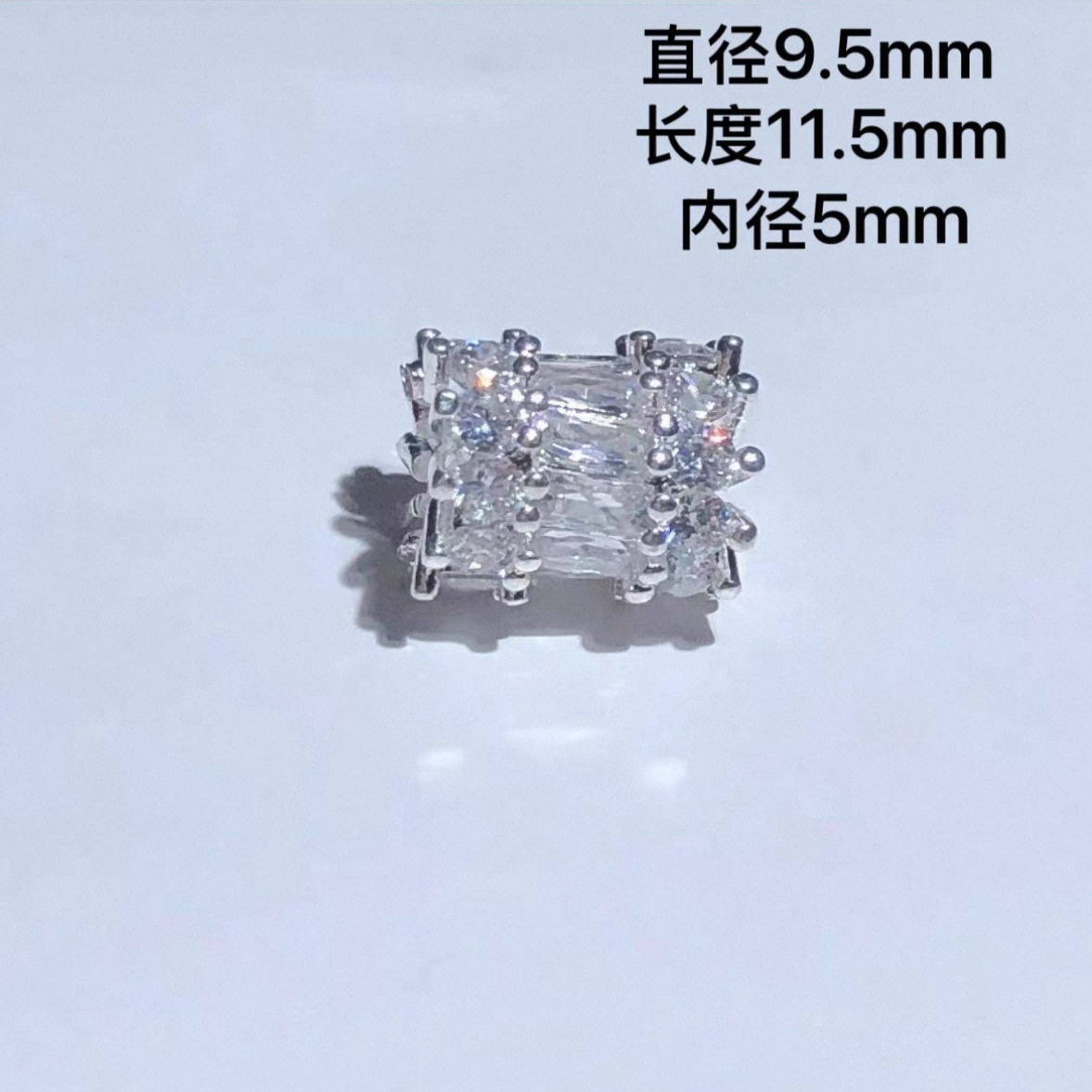 14K Gold-Plated Color-Preserving Crystal DIY Accessories Large Zircon Spacer Beads Bracelet Accessories Necklace Jewelry