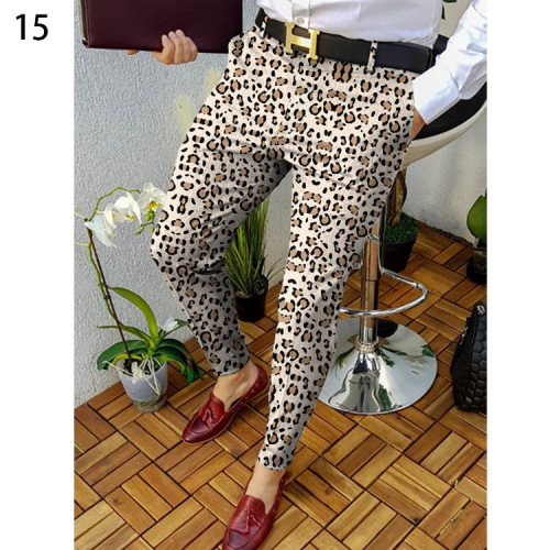 2025 European and American Autumn/Winter 3D Printed Slim Grid British Casual Personal Long Pants in Multiple Styles
