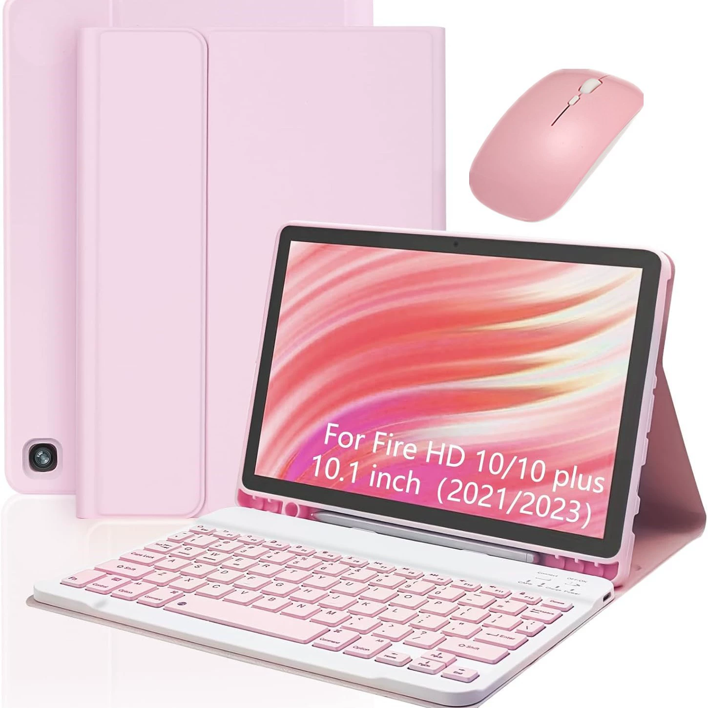 Совместимая беспроводная клавиатура, чехол, комплект, 10 Plus, Bluetooth, 1 дюйм