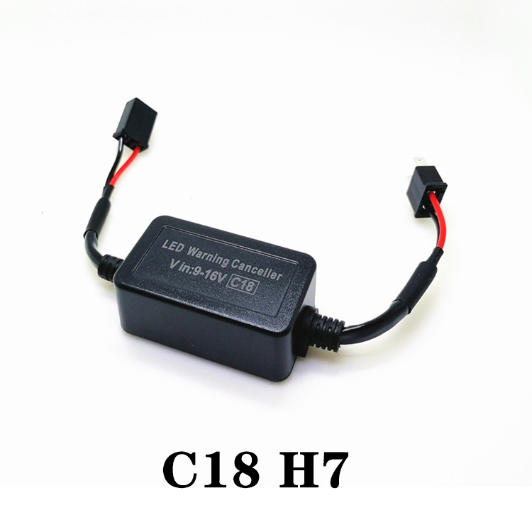 Venta caliente transfronteriza C18 coche LED faro super fuerte decodificador H7 faro anti-Parpadeo anti-interferencia eliminador de fallos