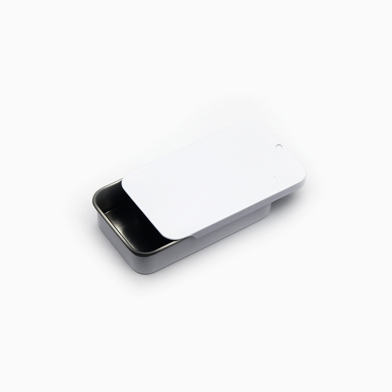 Caja de hojalata deslizante negra en stock, mini caja de hojalata para bálsamo, nueva serie de cajas cuadradas de almacenamiento con sistema de apertura y cierre. image 15