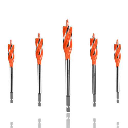 Woodworking drill bit, four-slot four-edged woodworking drill bit, door lock hole opener, door lock reaming drill bit, twist drill bit