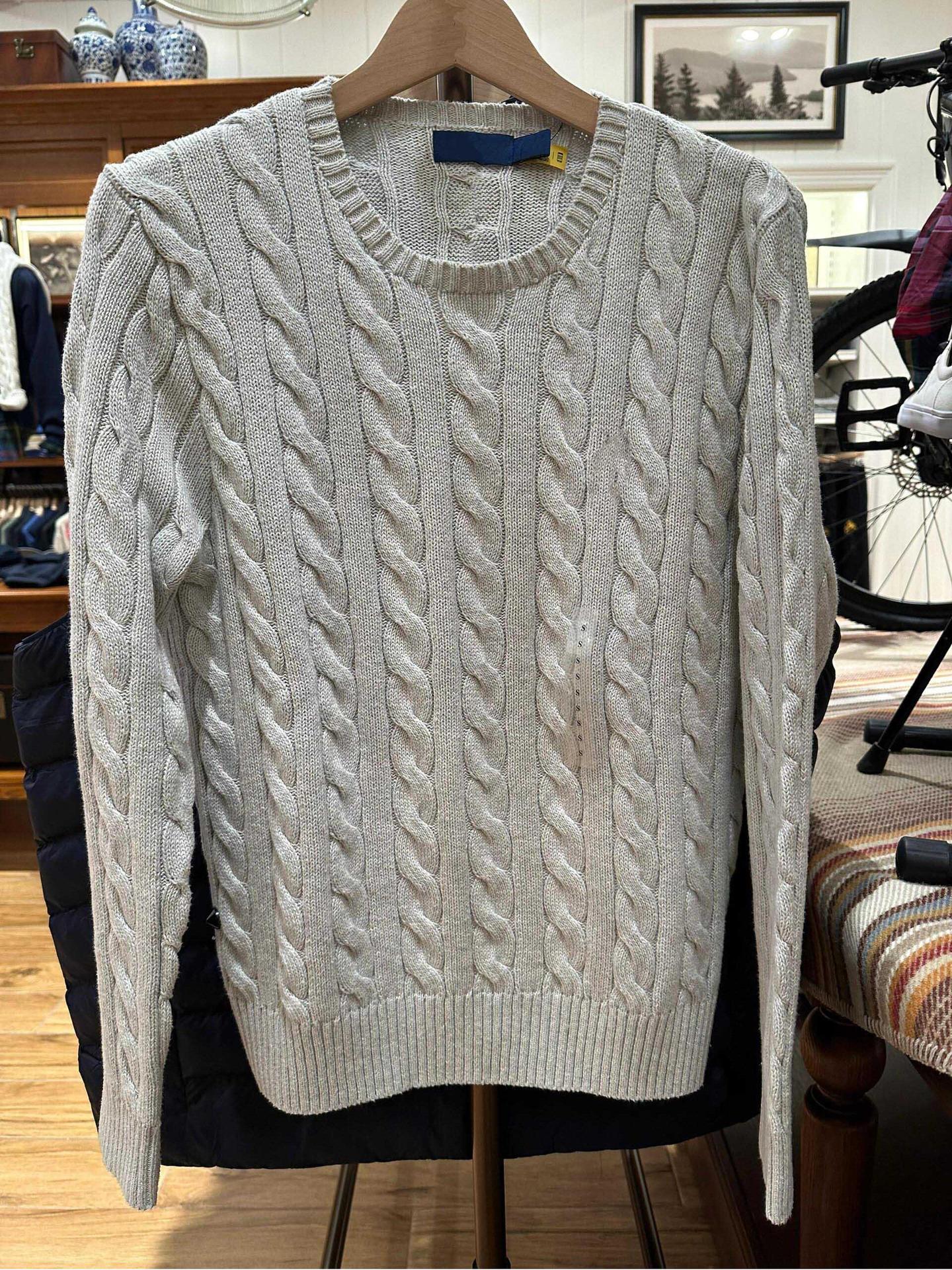 Sweep Size RL Ruff Pony Embroidered Crewneck Sweater Men's Autumn and Winter Warm Twist Couple Pullover Sweater Women