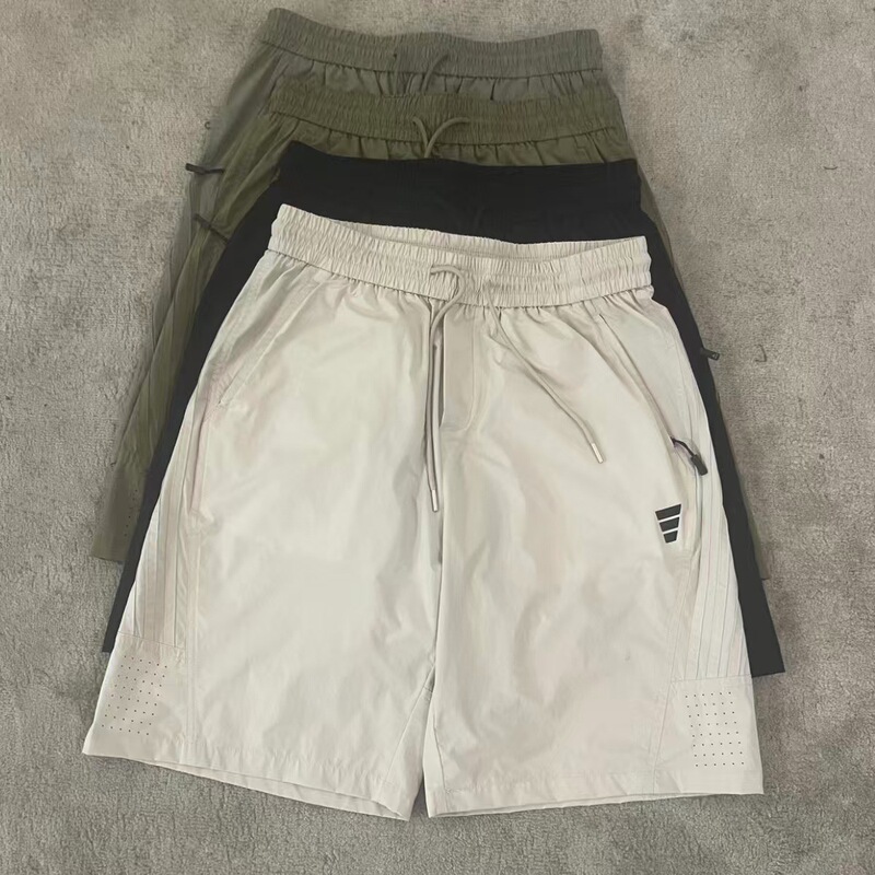 Men's Shorts Summer 2026 Thin Quick-Dry Breathable Ice Silk Loose Fit Outdoor Sports Casual Knee-Length Pants for Men