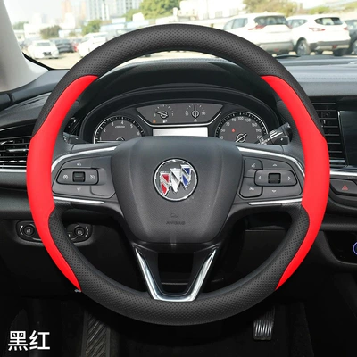 24 Regal Aivia Version Ultra-Thin — Steering wheel cover - 17-22-regal-black-and-red-ultra-thin-nappa-leather-other