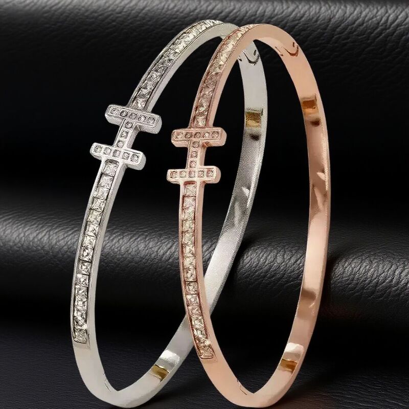Stainless Steel Bracelet Titanium Steel Bracelet for Women, Non-Fading, Versatile H-Shaped Diamond-Encrusted Internet Celebrity Light Luxury Hand Jewelry Wholesale Stainless Steel Bracelet Titanium Steel Bracelet for Women, Non-Fading, Versatile H-Shaped Diamond-Encrusted Internet Celebrity Light Luxury Hand Jewelry Wholesale