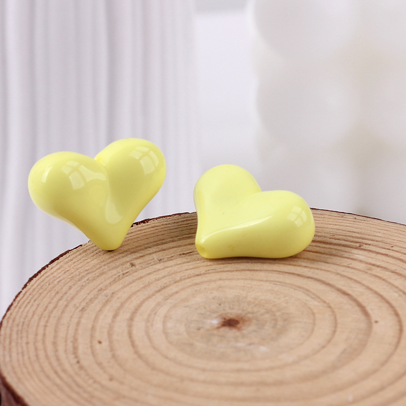 2g Weight Beads Jewelry Making Type DIY Ornament Accessories Classification 1 Piece Quantity Acrylic Material Heart Shape Pattern All Seasons Season Sweet, Simple Style Style 1 Piece Acrylic Heart Shape Beads DIY Ornament Accessories 10