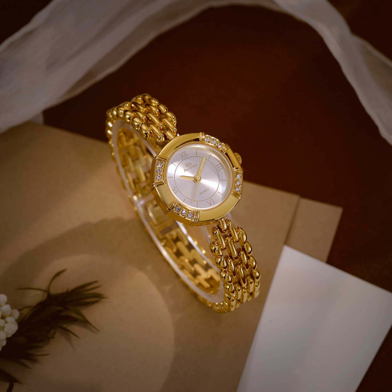 55g Weight Tempered Glass Mirror Material Fine Steel Strap Material Watch Classification Pointer Display Type Jewelry Buckle Buckle Style Diamond Dial Shape Casual, Tea Party Occasion Quartz Movement Solid Color Pattern All Seasons Season Women's Gender Elegant, Classic Style Style Elegant Classic Style Solid Color Jewelry Buckle Quartz Watch 15