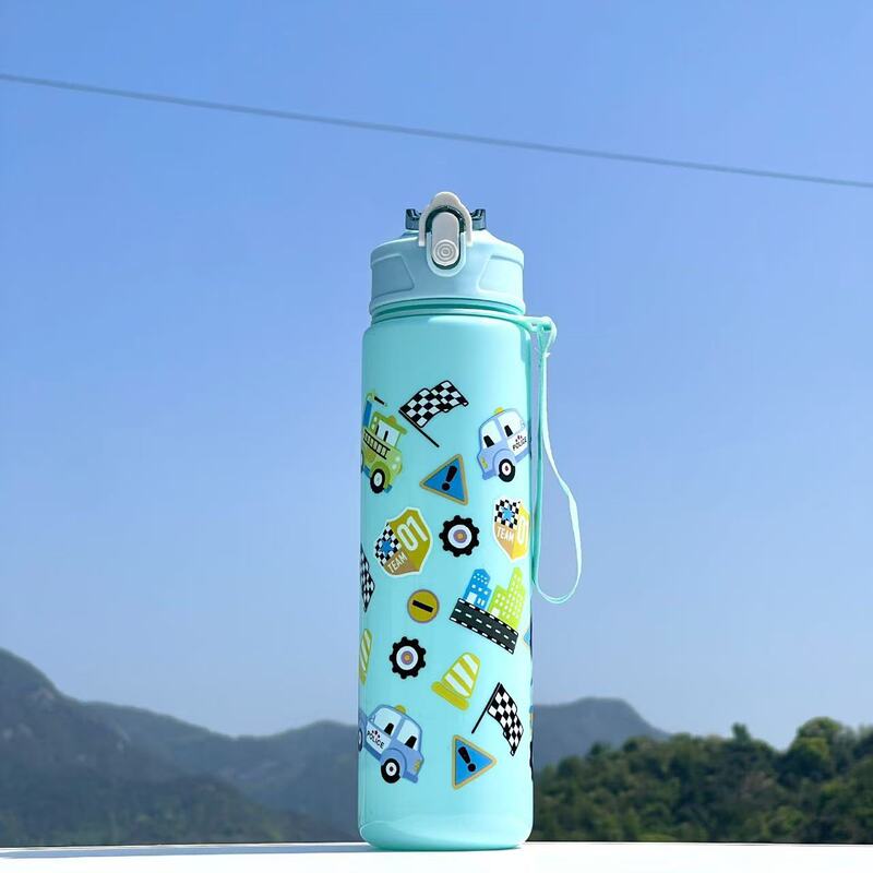 卡通高颜值水杯大容量提绳弹跳塑料杯学生儿童可爱杯子厂家批发|undefined