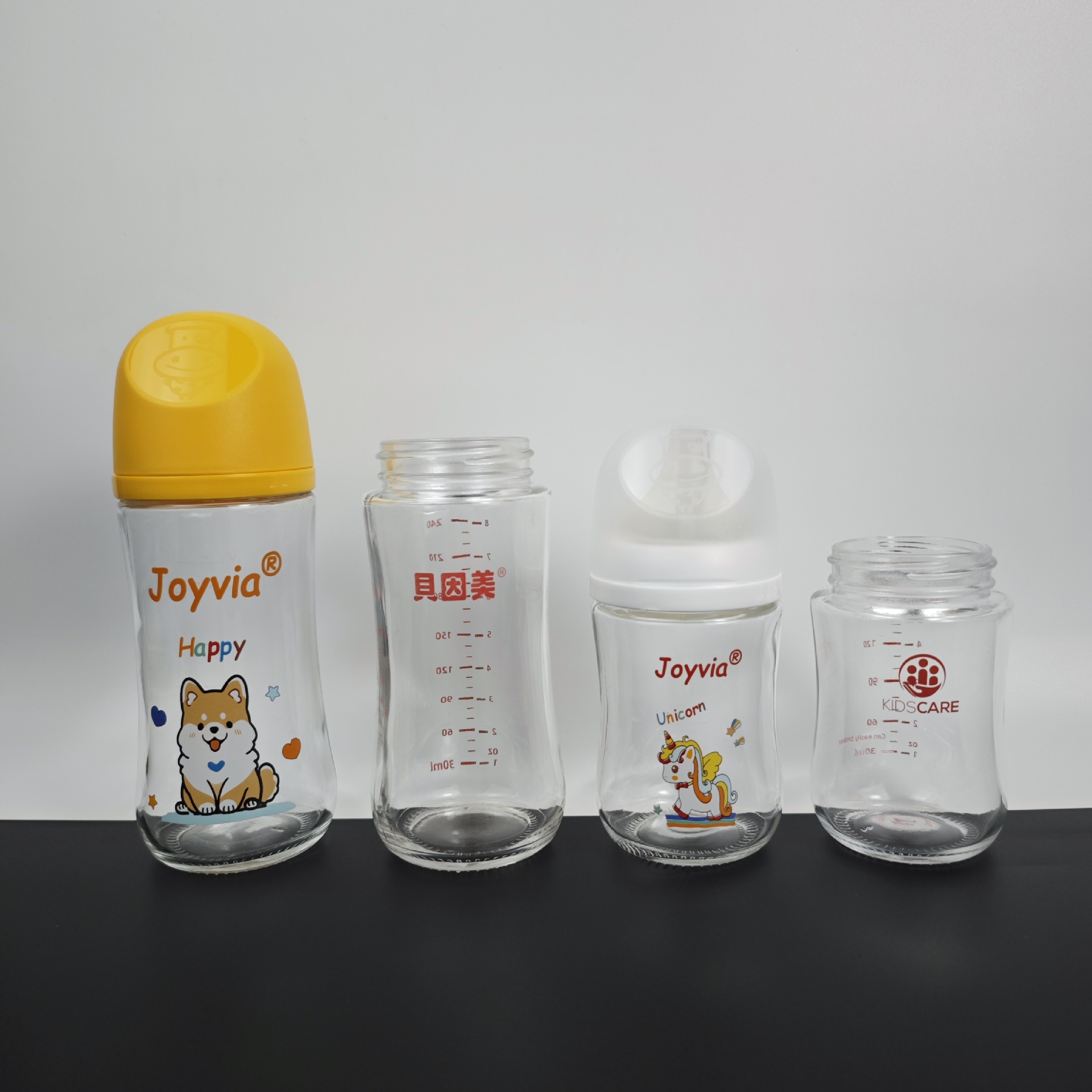 Customized Glass Baby Bottle, Newborn Glass Baby Bottle, Borosilicate Glass Baby Bottle, Wide Diameter Anti-Flatulence Baby Bottle Manufacturer