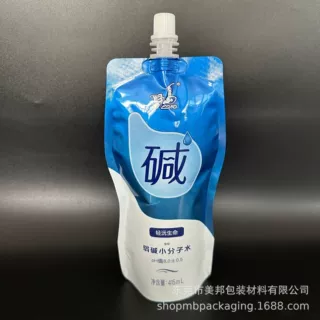 葡萄果酒小容量吸嘴包装袋工厂订购 415ml亮面质子水铝箔食品袋