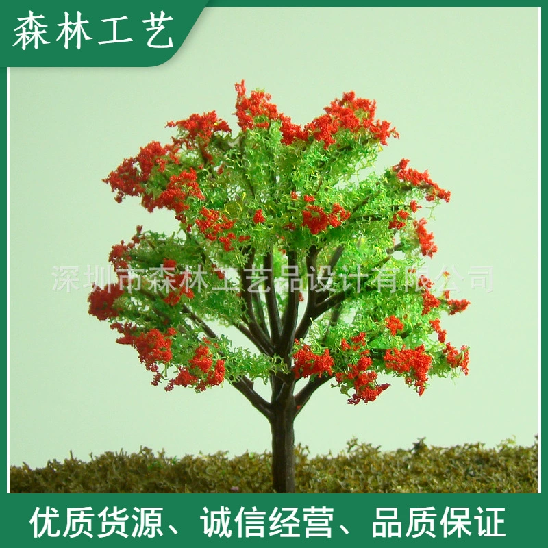 Оформление ландшафтного дизайна сцены, модель дерева с песчаным столом, Цветочное дерево с имитацией микропейзажа, персиковое дерево-B