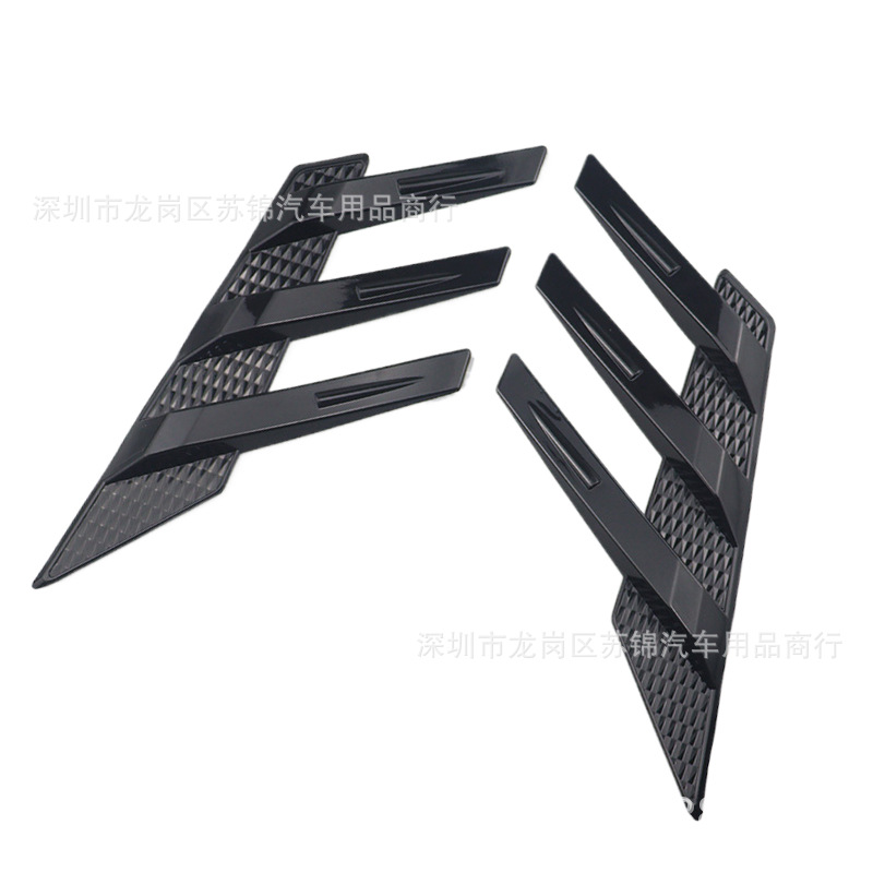 Car Modification Universal Rear Window Side Spoiler Splitter Triangle Blinds Equipped with Wing Leaf Air Vent