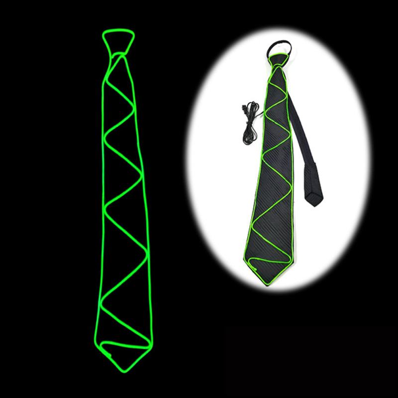 Corbata luminosa EL suministros para Halloween fiesta LED corbata brillante luminiscente al por mayor