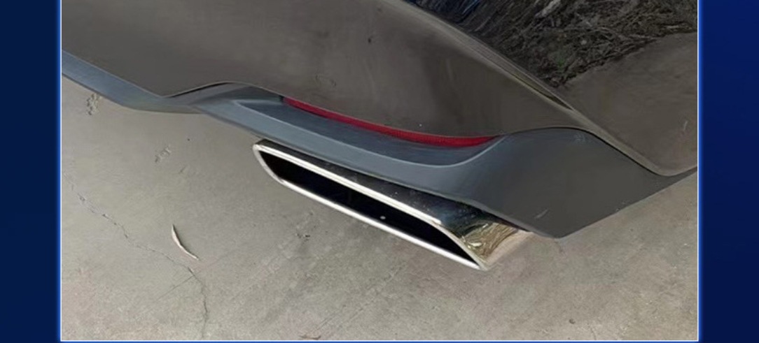 Flat Square Titanium Black Car Modified Stainless Steel Exhaust Pipe Silencer Tailpipe Manufacturer Wholesale