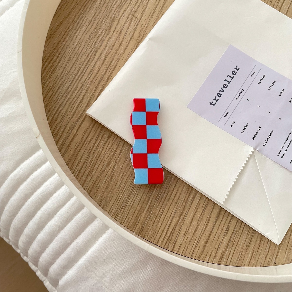 8g Weight Headwear Classification Birthday Occasion Waves Pattern Women'S Gender Simple Style Style White, Pink, Purple, Red, Green Color Hit Color Checkerboard Lattice Wave Shape Duckbill Clip Wholesale Nihaojewelry 8