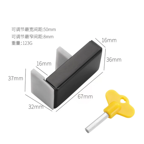Black hexagonal window lock
