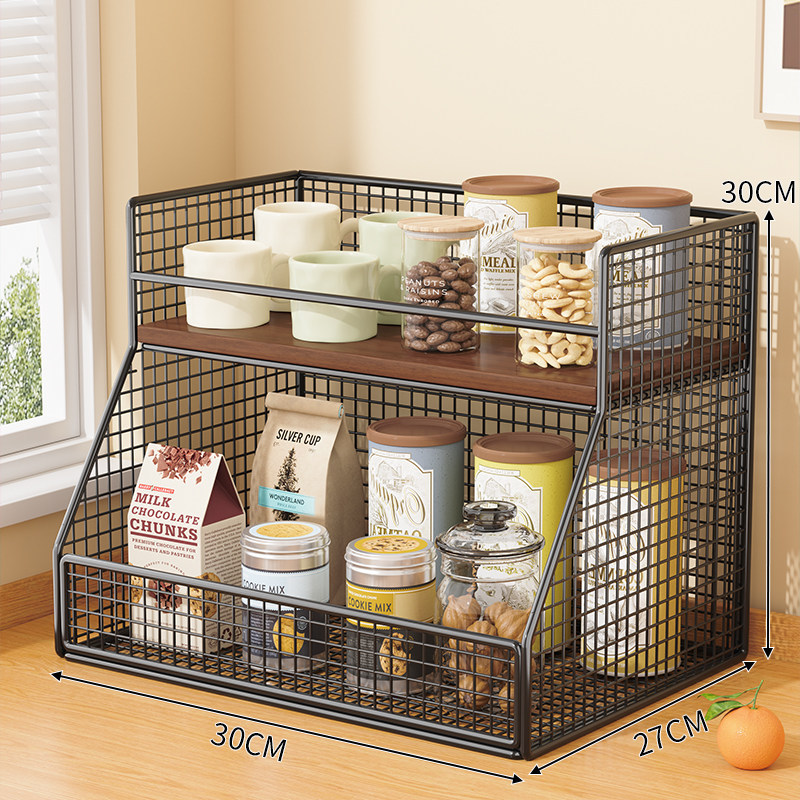 Desktop Storage Rack, Water Cup Holder on the Dining Table, Multi-Layer Tea Cup Storage Rack on the Countertop, Living Room Side Cabinet Snack Storage Box