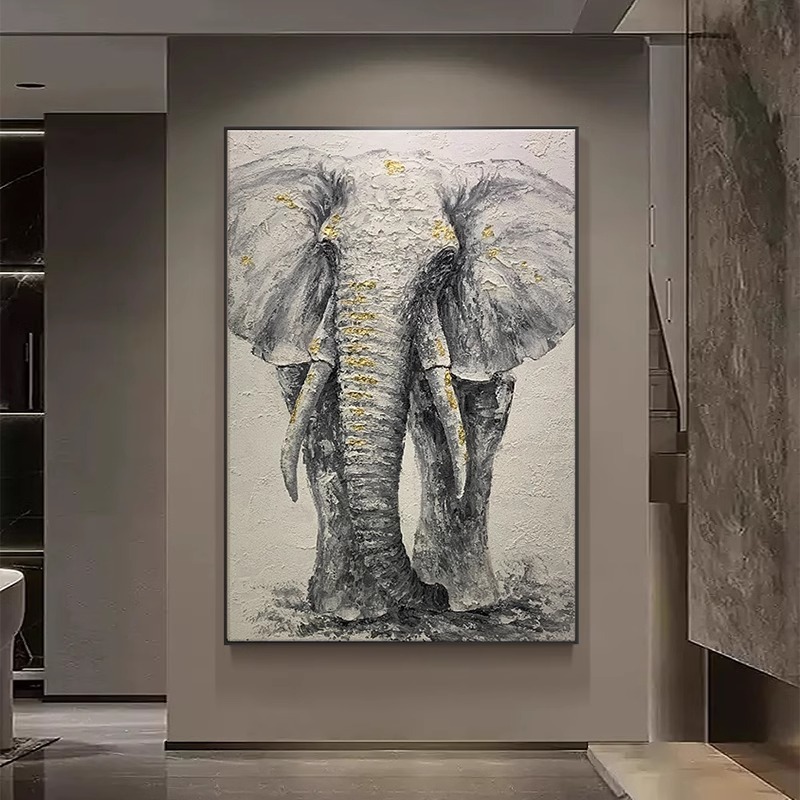 象大芬村油絵玄関吊り絵抽象リビングルーム装飾絵画モダンライト高級玄関廊下通路|undefined