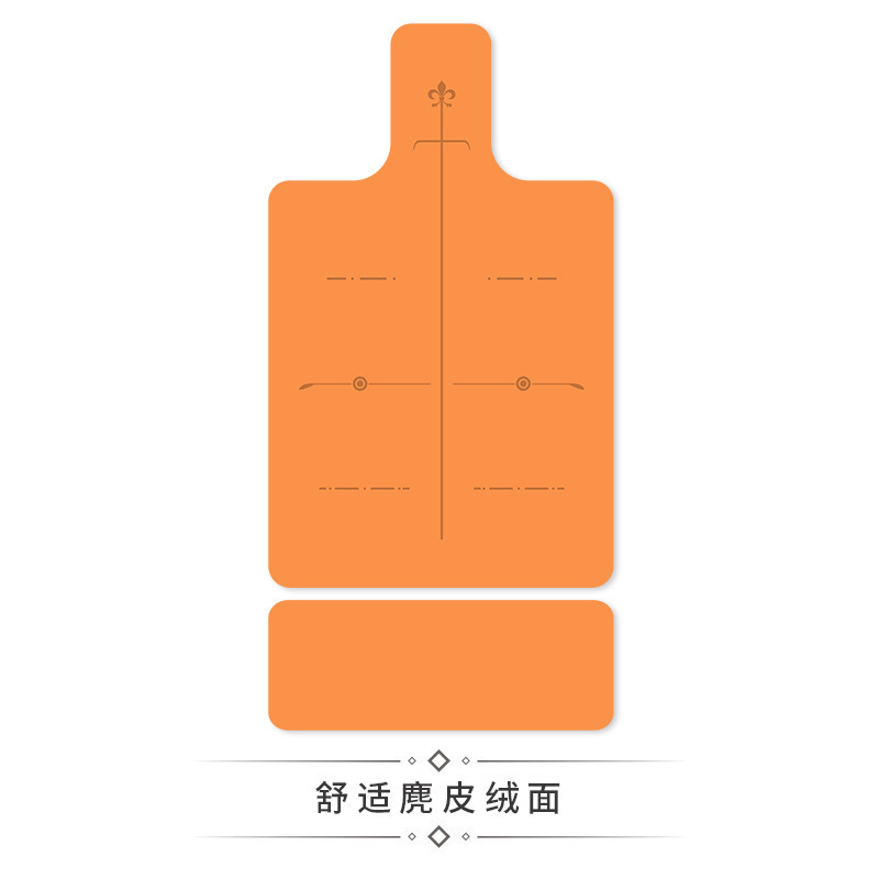 跨境麂皮绒印花普拉提核心床垫橡胶器械体位保护垫纯色瑜伽垫尾垫|undefined