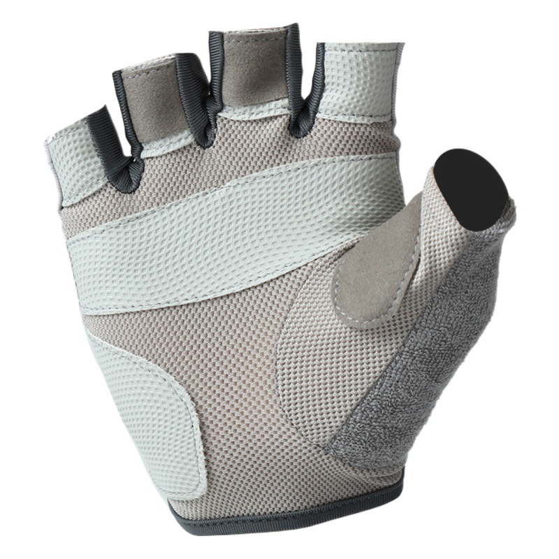 Adultos hombres y mujeres de primavera y verano medio dedo guantes antideslizante transpirable bicicleta deportes ciclismo absorción de choque fitness al aire libre medio dedo guantes