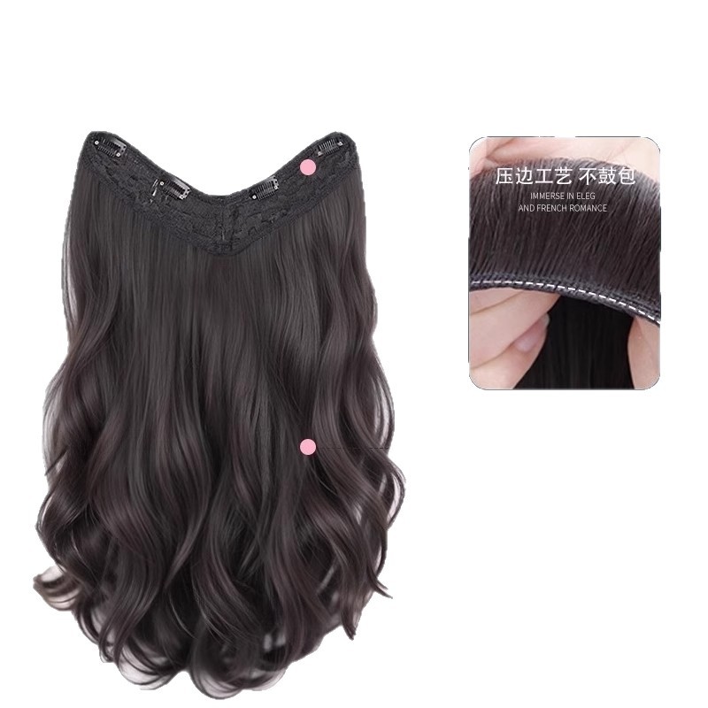 Extensiones de Cabello Ondulado Tipo U Invisible Fibra de Alta Temperatura Fijación con Clip