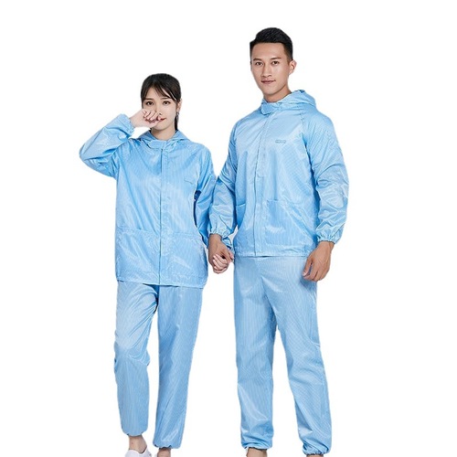 Food and cosmetics factory dust-free clothing, anti-static overalls, anti-static hooded split clean clothing