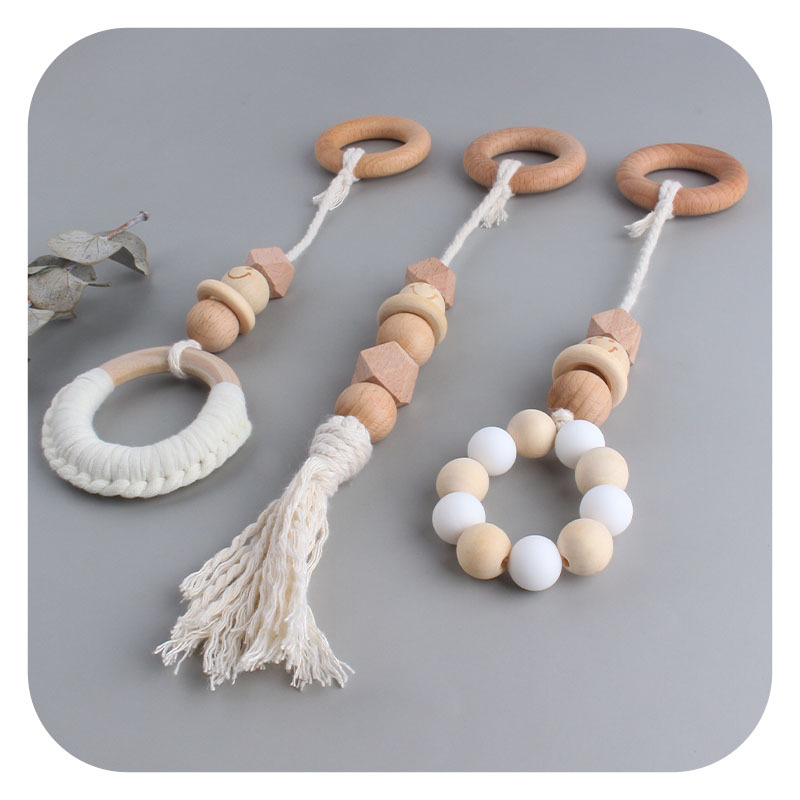 DIY bebé creativo algodón tejido molar juguetes nuevo Smiley haya hilo de algodón mordedor decoraciones de la habitación de los niños