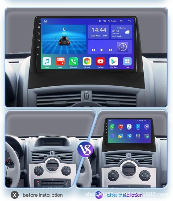 7 inch 9 inch for Renault Megane 2 carplay Bluetooth central control large screen car Android GPS navigator