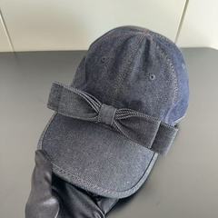 新款韩版大蝴蝶结棉麻棒球帽女春夏遮阳帽子防晒帽太阳帽鸭舌帽