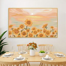 十字绣厂家抖音快手小红书一件代发2025新款线绣客厅刺绣向阳而生