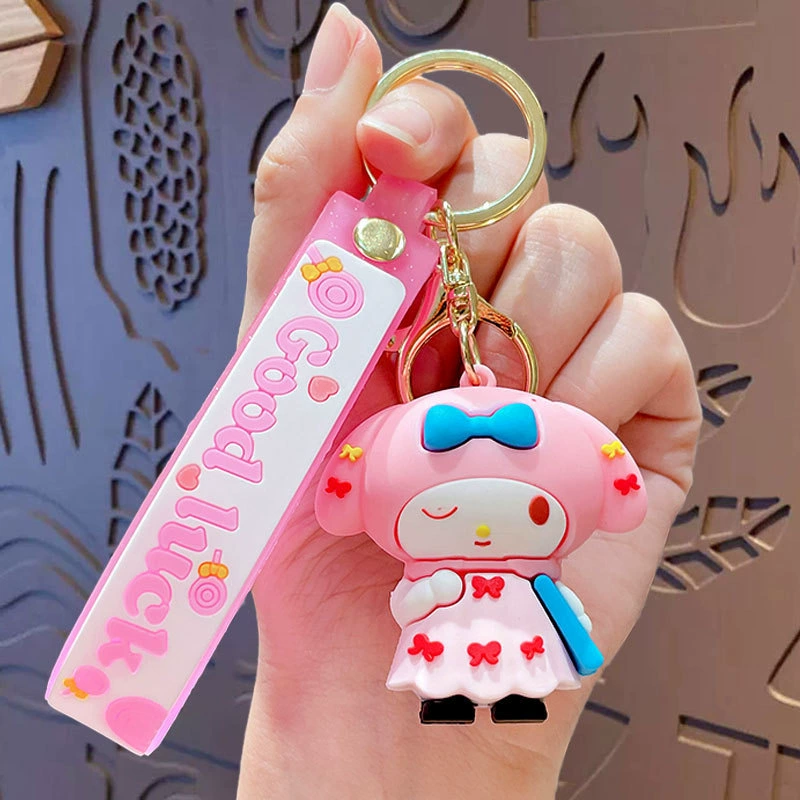 Кулон на брелке (Sanrio) Набор милых силиконовых подвесок — мягкие резиновые талисманчики, подарок на день рождения, различные персонажи