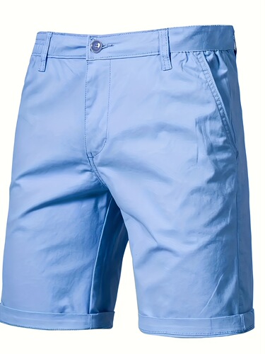 Men's Navy Blue Casual Shorts Non-Stretch Breathable