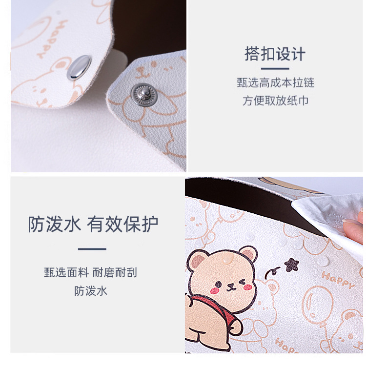 Small Pooh bear car tissue box hanging chair back car armrest box High Sense car storage Parcha tissue box