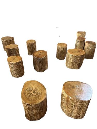 Root carving stool solid wood pedestal log stump base coffee table tea table large board stand wooden round log stool
