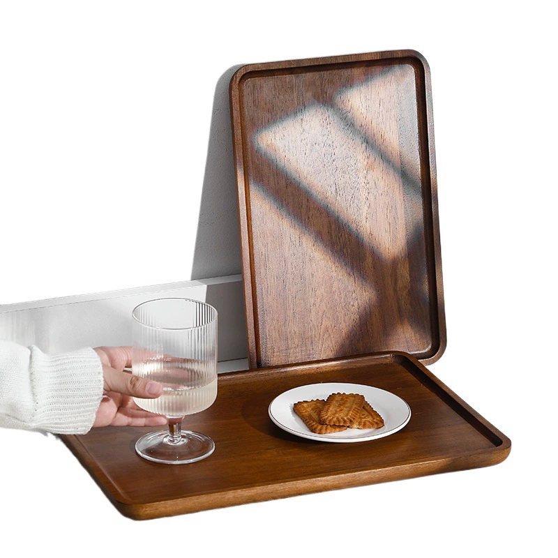 Japanese wooden rectangular storage system for home use, tea cup