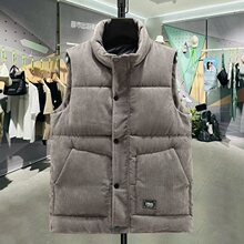 立领棉马甲春夏男士条绒潮流保暖灯芯绒坎肩背心加厚马夹外套新品