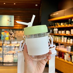 Summer Girl High-End Tea-Separating Flower Tea Cup Plastic Cup Student Cup Straw Cup Fashion Water Cup
