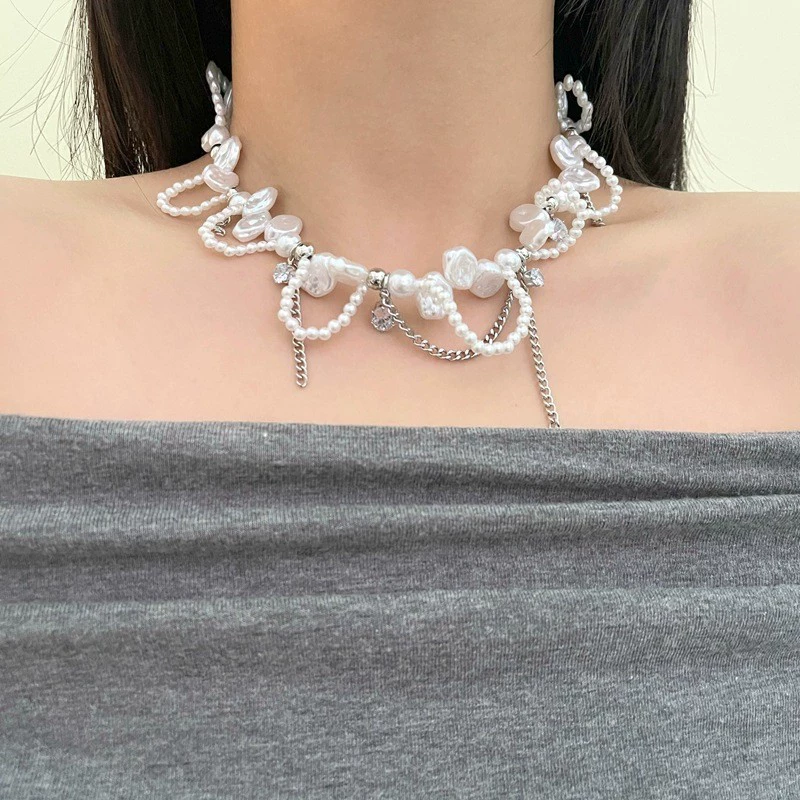 П pendant ожерелье с жемчугом на цепочке, универсальная стильная подвеска, европейский городской свет-люкс