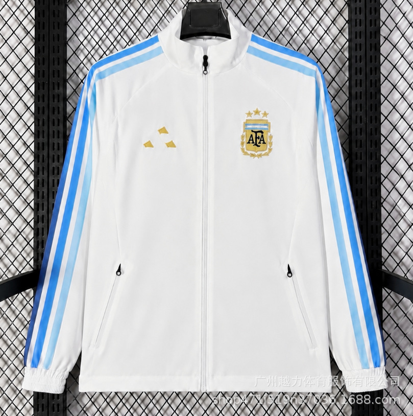 Chaqueta Bordada retro de manga larga y gruesa Manchester United Barcelona Inglaterra Brasil Real Madrid Liverpool image 84